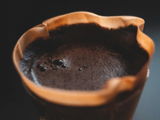 Decaf coffee being in a filter brewer